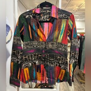 ETRO Multicolor Abstract button down shirt size 40